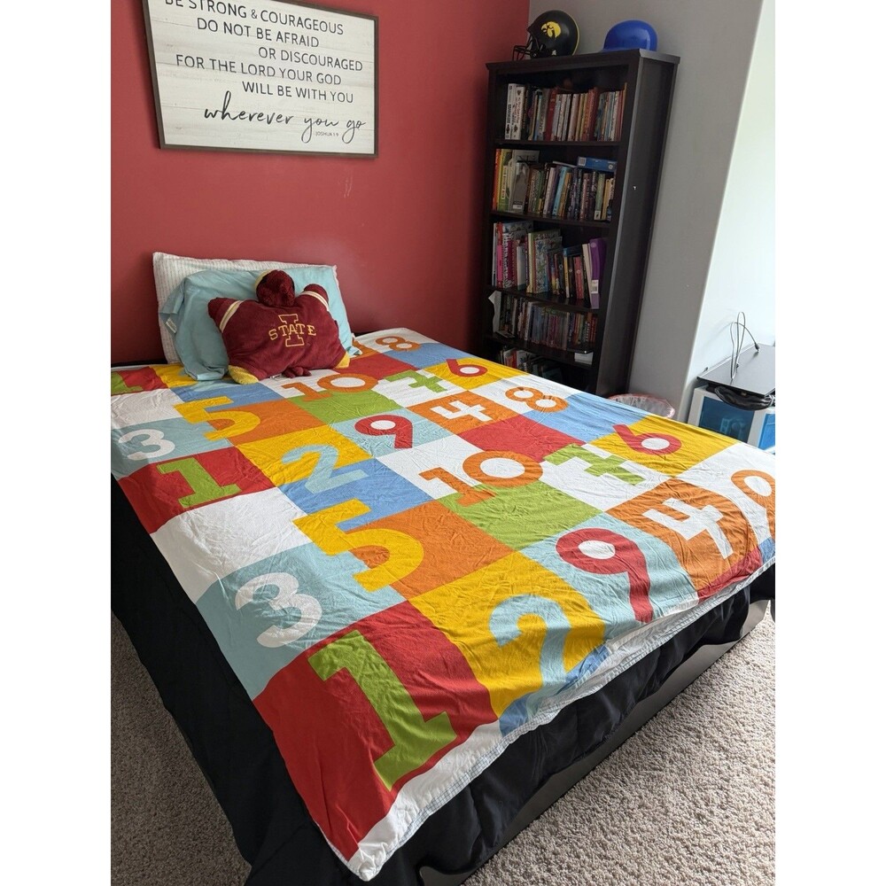 Ikea Vitaminer Siffra Duvet Cover Colorful Numbers Letters Toddler Bedding Twin